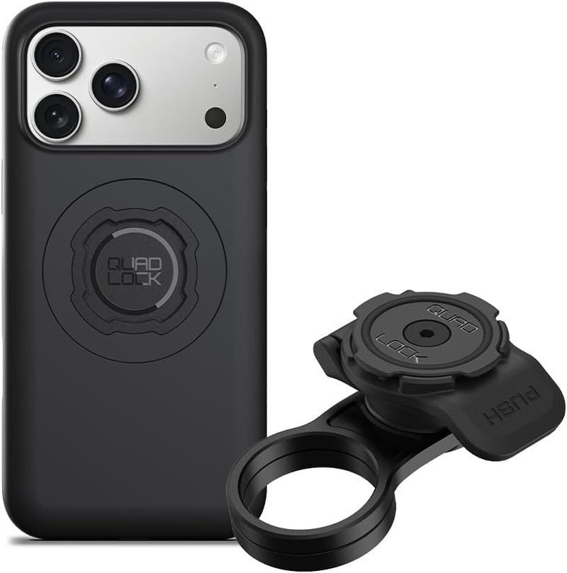 QUAD LOCK Stem Cap Bike Mount Kit with MAG Phone Case for iPhone 17 Pro Max - Image 1
